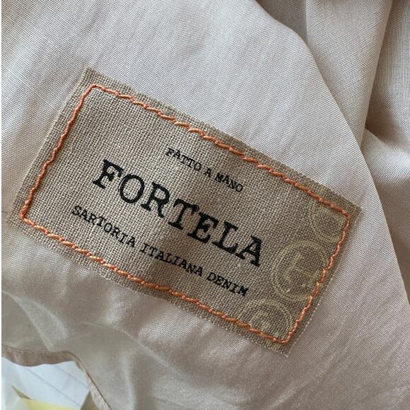 Fortela Ghodsi Tan Multicolor Beade Embroider Print Peasant Blouse 40 - Picture 14 of 16